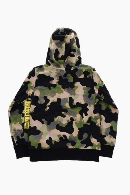 Online ALL STAR Felpa Camouflage in Cotone Garzato con Cappuccio Bambino Abbigliamento