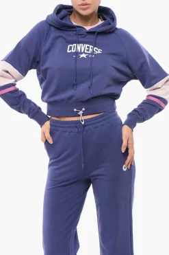 Best ALL STAR Felpa Hoodie in Misto Cotone Garzato con Coulisse Donna Felpe