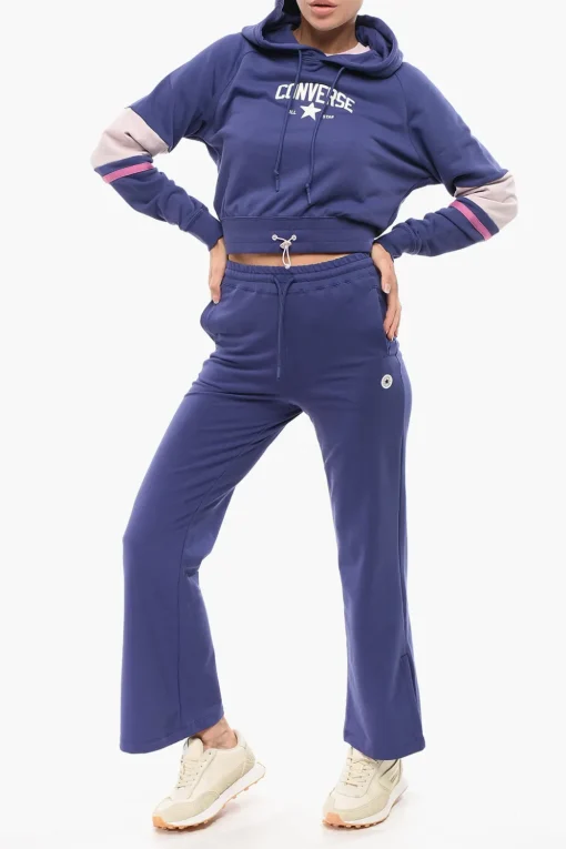 Best ALL STAR Felpa Hoodie in Misto Cotone Garzato con Coulisse Donna Felpe