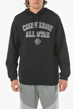 Clearance ALL STAR Felpa Standard Fit Con Cappuccio e Stampa Logo Uomo Felpe