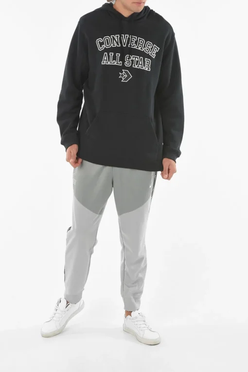 Clearance ALL STAR Felpa Standard Fit Con Cappuccio e Stampa Logo Uomo Felpe