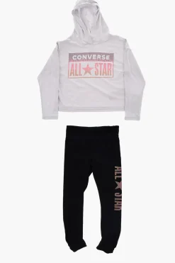 ALL STAR Set T-shirt con Cappuccio e Leggings con Glitter in Rilievo>Converse KIDS Sale