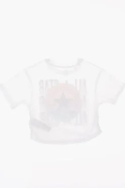 ALL STAR t-shirt con Stampa Logo e con ruches></noscript>Converse KIDS Hot