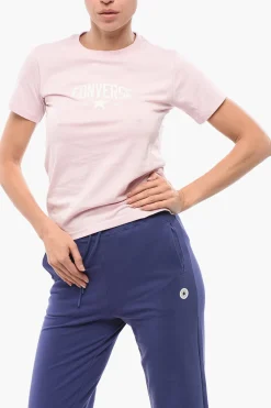 ALL STAR T-Shirt Girocollo in Tinta Unita con Logo in Rilievo>Converse Fashion