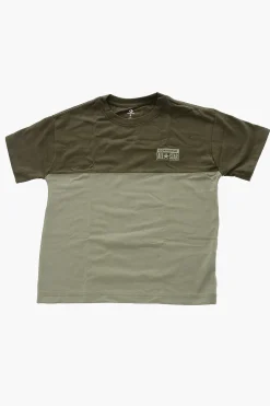 Hot ALL STAR T-shirt Girocollo RELAXED Bicolore con Logo in Rilievo Bambino Abbigliamento