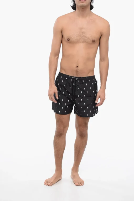 ALL-OVER MICRO BOLTS SWIM SHORTS>Neil Barrett Sale