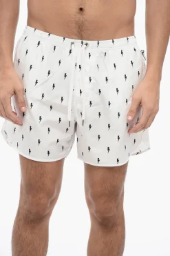 ALL-OVER MICRO BOLTS SWIM SHORTS>Neil Barrett Hot
