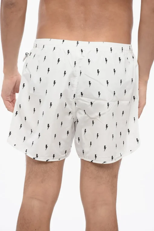 ALL-OVER MICRO BOLTS SWIM SHORTS>Neil Barrett Hot