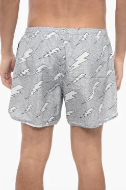 ALL-OVER RAIN BOLTS SWIM SHORTS>Neil Barrett Hot