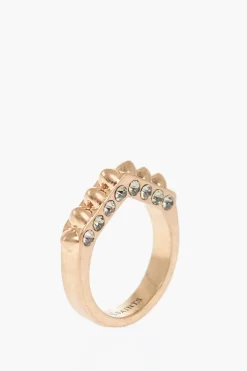 Anello In Effetto Dorato con Borchie e Strass>AllSaints Sale