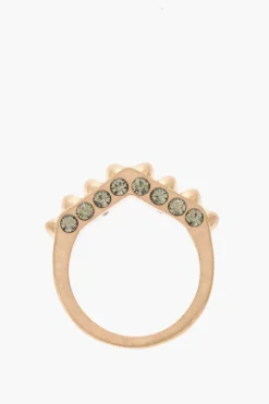 Anello In Effetto Dorato con Borchie e Strass>AllSaints Sale