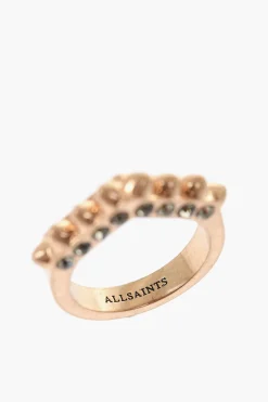 Anello In Effetto Dorato con Borchie e Strass></noscript>AllSaints Sale