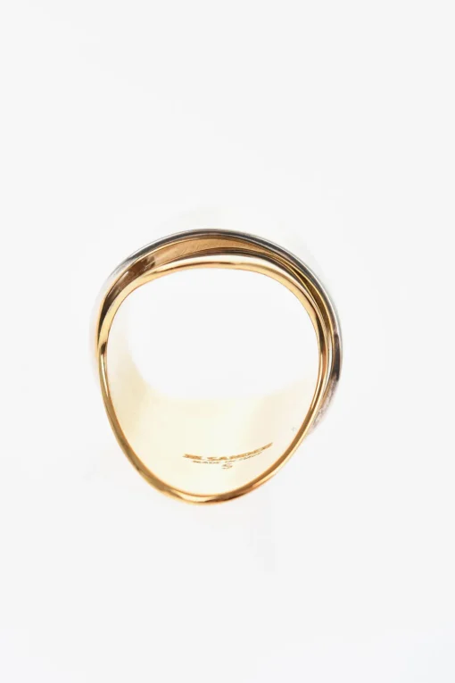 Hot Anello in Ottone Bicolore con Design Asimmetrico Donna Gioielli