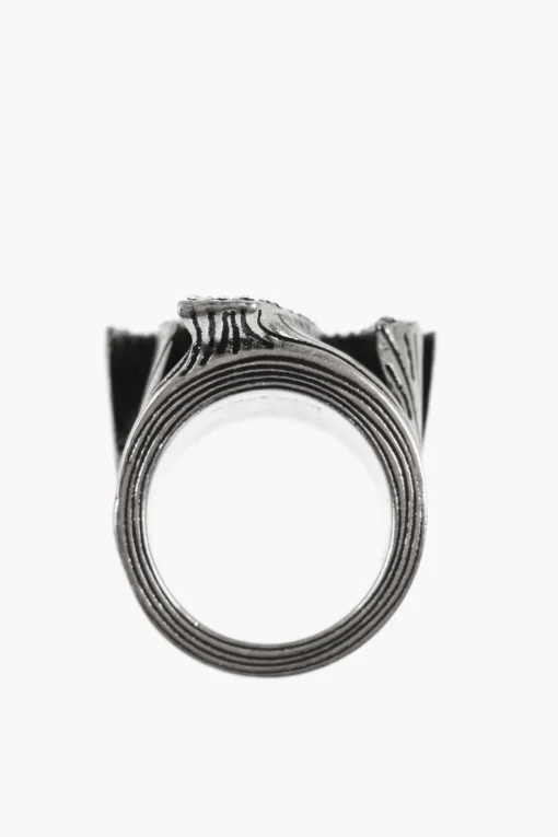 Sale Anello in Ottone con Palma Impreziosita da Strass Donna Gioielli
