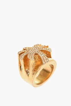 Anello in Ottone con Palma Impreziosita da Strass>Palm Angels Best