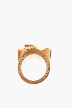 Anello in Ottone con Palma Impreziosita da Strass>Palm Angels Best