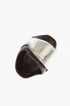 Clearance Anello in Ottone Smaltato con Design Asimmetrico Donna Gioielli