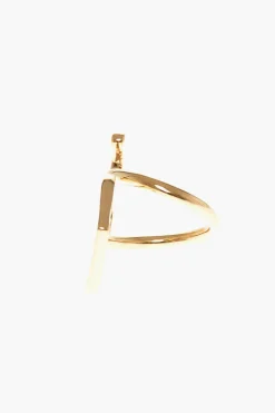 Clearance Anello MONO ARROW in Ottone Effetto Dorato Donna Gioielli