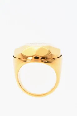 Online Anello Sigillo in Ottone Effetto Dorato Donna Gioielli