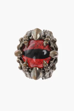 Outlet Anello SKELETON CLAW EYE in Metallo con Dettaglio in Resina Donna Gioielli