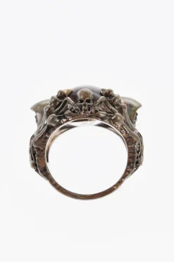 Outlet Anello SKELETON CLAW EYE in Metallo con Dettaglio in Resina Donna Gioielli