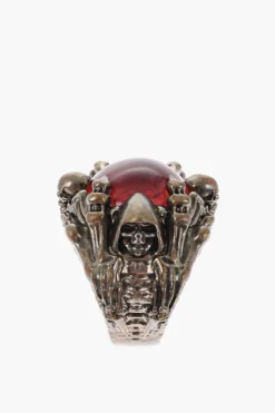 Outlet Anello SKELETON CLAW EYE in Metallo con Dettaglio in Resina Donna Gioielli