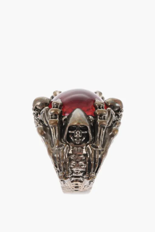 Outlet Anello SKELETON CLAW EYE in Metallo con Dettaglio in Resina Donna Gioielli