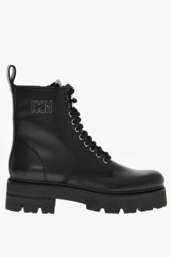 Anfibi In pelle ICON CLUBBING Con Zip Laterale></noscript>Dsquared2 Sale