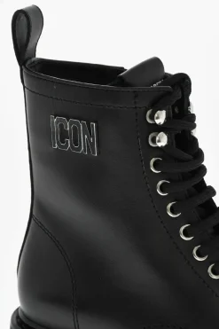 Anfibi In pelle ICON CLUBBING Con Zip Laterale></noscript>Dsquared2 Sale