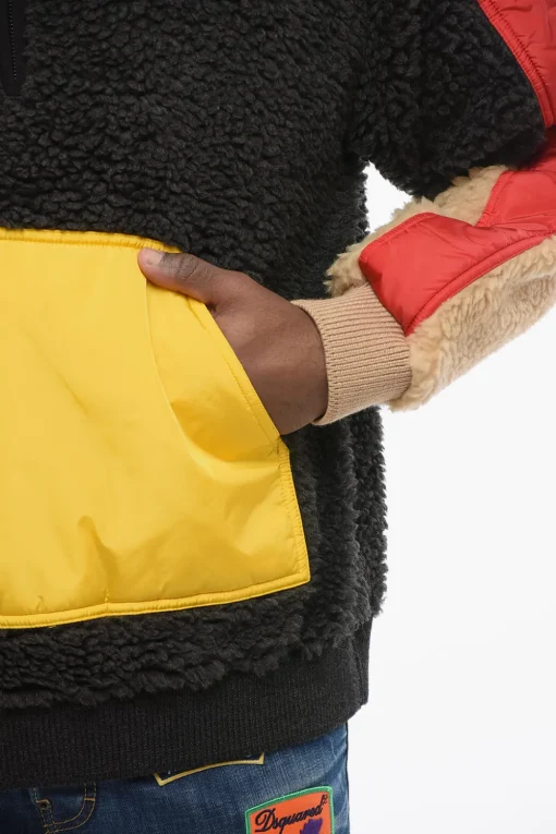 Anorak Sherpa RAIN PATCH con Dettagli in Nylon>Dsquared2 Fashion