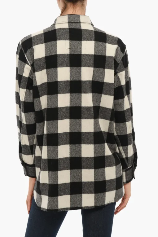 Clearance ARCHIVE Overshirt POPOVER a Quadri Buffalo con Doppio Taschino e Mezza Zip Donna Camicie