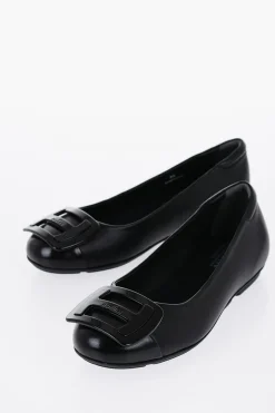 Ballerine in Pelle con Maxi Placca>Hogan Discount
