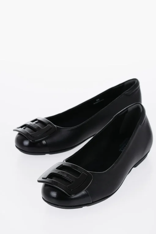 Ballerine in Pelle con Maxi Placca>Hogan Discount
