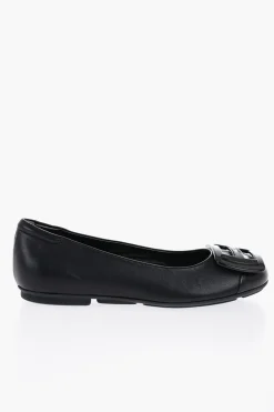 Ballerine in Pelle con Maxi Placca></noscript>Hogan Discount