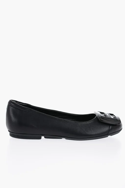 Ballerine in Pelle con Maxi Placca>Hogan Discount