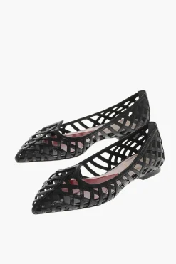New Ballerine Point Toe in Pelle con Dettagli Cut-Out Donna Ballerine|Scarpe Basse