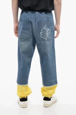 X POKEMON Shorts Gaucho in Denim con Elastico in Vita>Balmain Clearance
