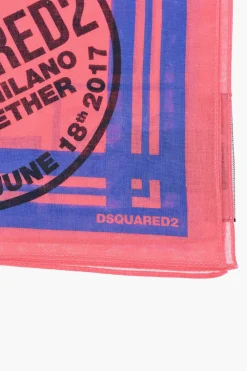 Bandana in Cotone con Stampa Castoro>Dsquared2 Hot