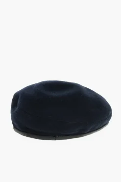 Basco in Feltro di Lana a Tinta Unita con Bordo in Pelle>Dsquared2 Sale