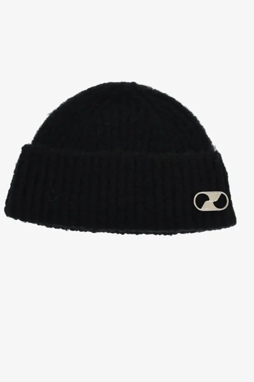 Discount Beanie a Coste con Dettaglio Efetto Argentato Uomo Cappelli