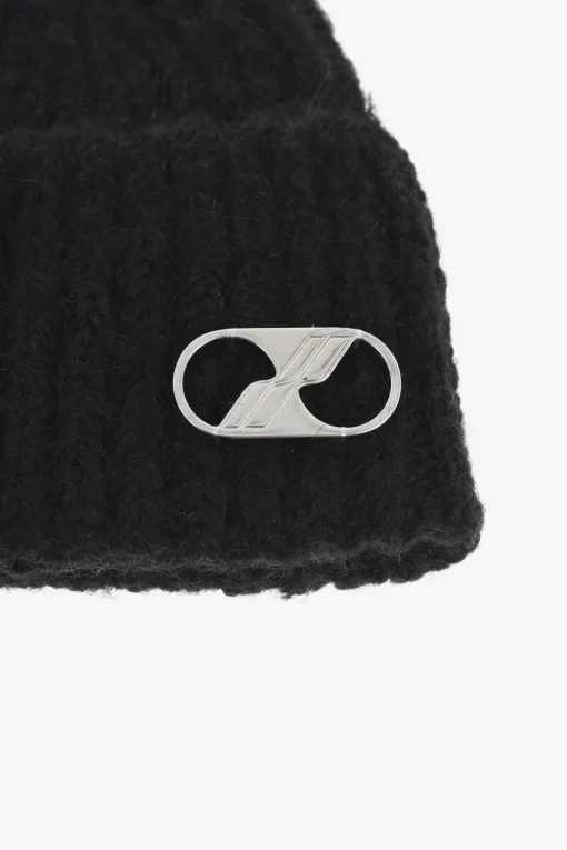 Discount Beanie a Coste con Dettaglio Efetto Argentato Uomo Cappelli