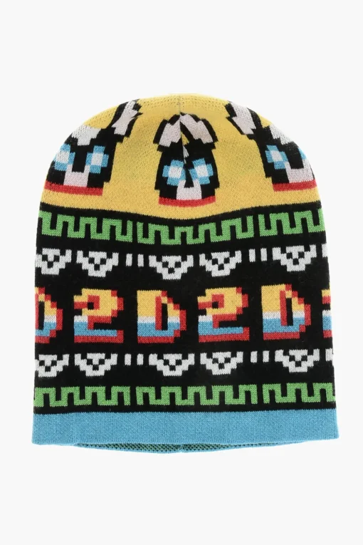 Outlet Beanie GAMING in Misto Lana a Fantasia Uomo Cappelli