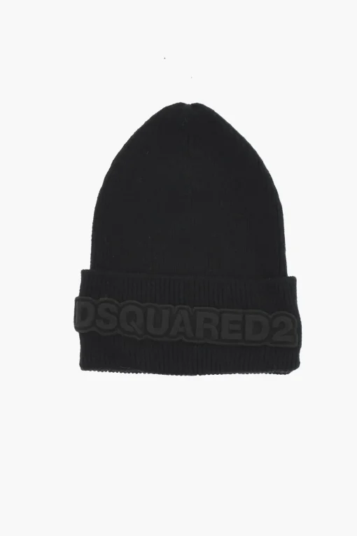 Beanie in Lana con Logo Tono su Tono>Dsquared2 Clearance
