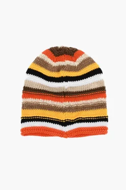 Clearance Beanie In Lino e Cotone Multicolore Uomo Cappelli