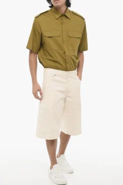 Bermuda Loose Fit in Denim Stretch></noscript>Neil Barrett Fashion