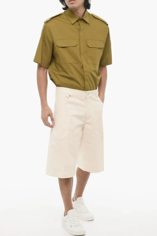 Bermuda Loose Fit in Denim Stretch>Neil Barrett Fashion