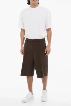 Hot Bermuda Straight Fit a Tinta Unita Uomo Pantaloni