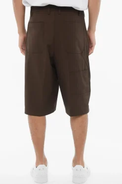 Hot Bermuda Straight Fit a Tinta Unita Uomo Pantaloni