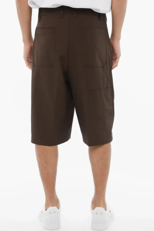 Hot Bermuda Straight Fit a Tinta Unita Uomo Pantaloni