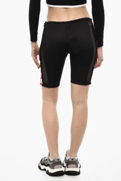 Discount Biker Shorts Con Dettagli Mesh E Banda Logata Donna Pantaloni